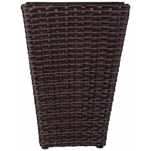 Fioriera In Polyrattan Marrone 28x28x40h - Foto 2