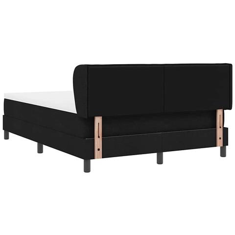 Letto a molle con materasso Nero 140 x 190 cm Tessuto - Foto 9