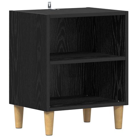 Armadietto per letto Rovere Nero 40 x 30 x 50 cm - Foto 1
