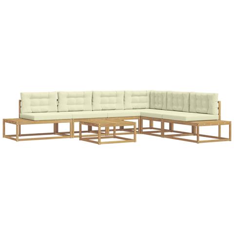 Set di divani da esterno Bianco 79 x 79 x 37 cm Poliestere - Foto 1