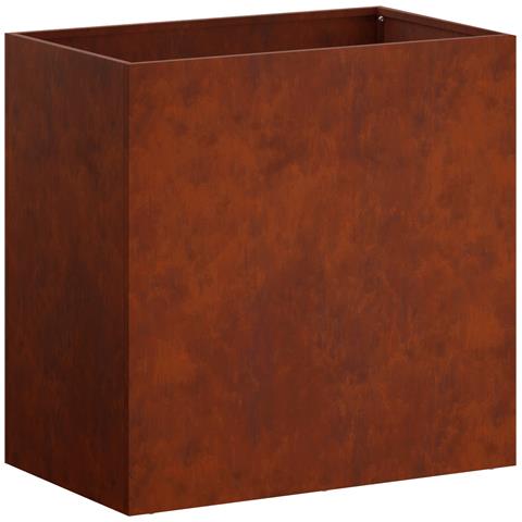 Vaso da giardino Ruggine 50 x 30 x 40 cm Acciaio Corten - Foto 1