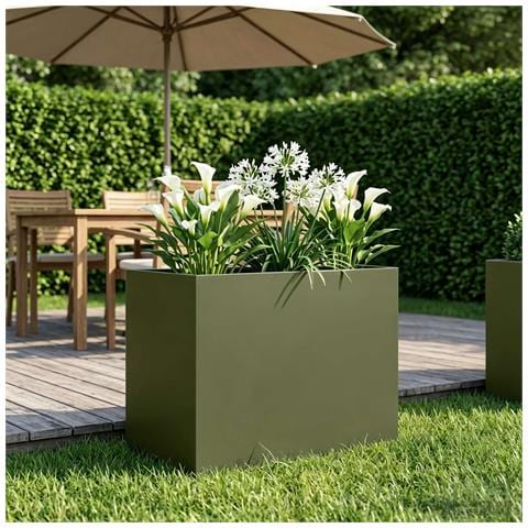 Vaso da giardino Verde Oliva 50 x 40 x 50 cm - Foto 2