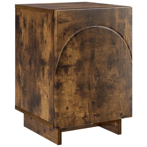 Comodino Rovere Fumo 33,5 x 34,5 x 50 cm Legno ingegnerizzato - Foto 1