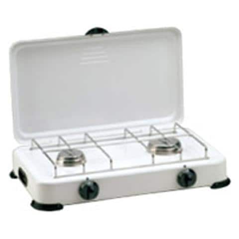 Fornello a gas portatile 2 fuochi 2,4 kW cm 48x30 - Foto 1