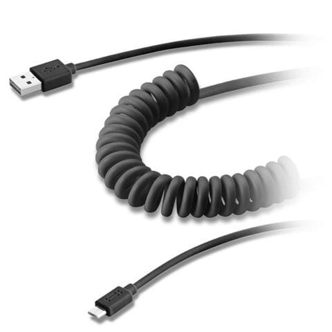 Micro USB to USB cable 1,2m Coiled - Black - Foto 2