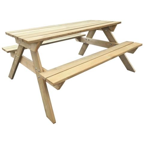 Tavolo Da Picnic In Legno 150 X 135 71,5 Cm - Foto 1