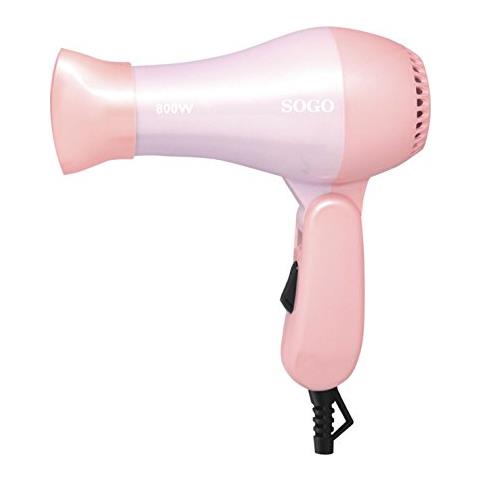 Asciugacapelli Da Viaggio, Pieghevole, Colore Rosa, 800 w, Sec-ss-3615-p - Foto 1