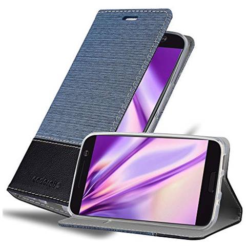 Custodia Compatibile Con Htc 10 (one M10) In Blu Scuro Nero - Coperchio Protettiva Con Chiusura Magnetica, Funzione Stand E Tasca Per Le Carte - Foto 1