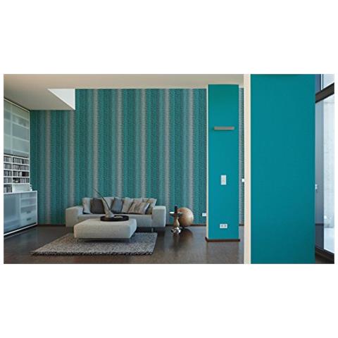 A. s. Cr? ation 327272 Carta Da Parati In Tessuto Non Tessuto Harmony In Motion By Mac Stopa, Effetto 3d, 10,05 X 0,53 M, Blu, Grigio, Bianco, 10,05 M (l? nge) X 0,53 M (breite)  - Foto 3