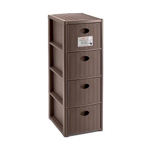 Cassettiera 4 Cassetti Slim Elegance Tortora - Foto 1