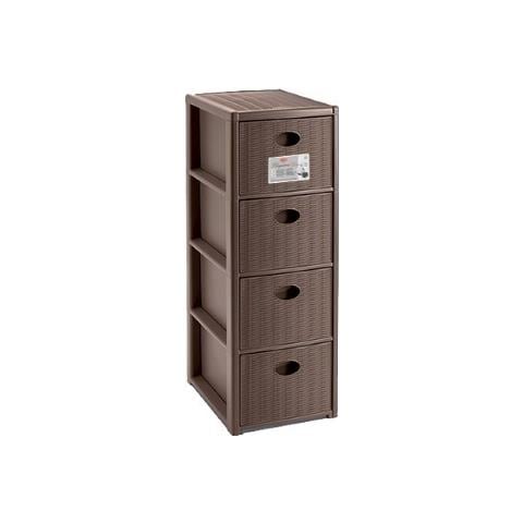 Cassettiera 4 Cassetti Slim Elegance Tortora - Foto 2
