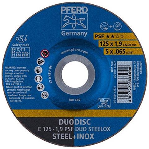 E 125-1,9 Psf Duo Steelox 62012630 - Disco Da Taglio Per Acciaio Inox - Foto 1