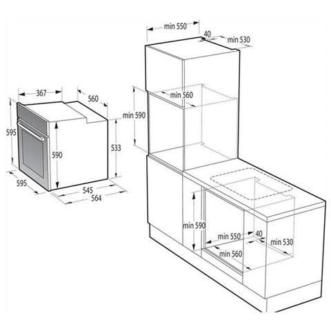 Forno Elettrico da Incasso BI62216AX Capacità 77 L Multifunzione Ventilato Potenza 3500 W - Foto 8