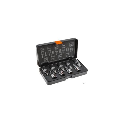Set Bussole Torx 9 Pz, 55mm, Attacco 1/2 Acciaio S2 - Foto 1