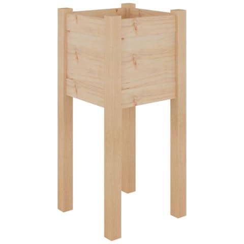 Fioriera da Giardino 31x31x70 cm in Legno Massello di Pino - Foto 2