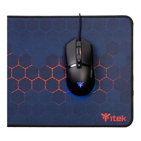 E1 Tappetino per mouse per gioco da computer Nero, Rosso - Foto 3