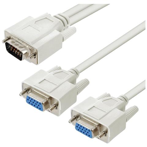 Cavo Dual Vga Sdoppiatore 1 Maschio A 2 Femmine Splitter Schermo Monitor - Foto 2