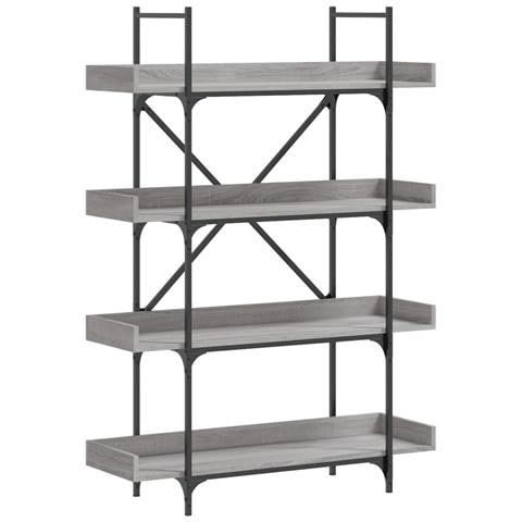 Libreria 4 Ripiani Grigio Sonoma 100x33x145,5 Legno Multistrato - Foto 2