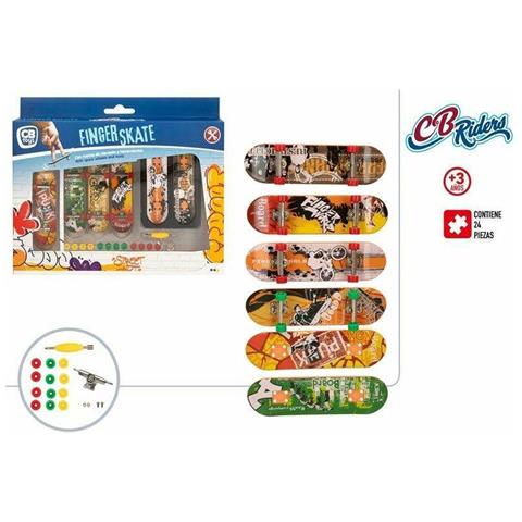 Set Di Skateboard Per Le Dita Colorbaby 10 X 3 Cm 24 Pezzi - Foto 2