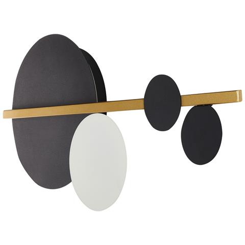 Lampada Al Led Metallo Nero E Oro Parita - Foto 2