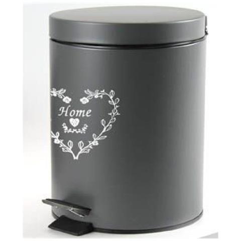 Trade Shop - Pattumiera Metallo Porta Spazzatura 21x28cm 5lt Decoro Cuore Colori Ass. 664472 - Foto 1