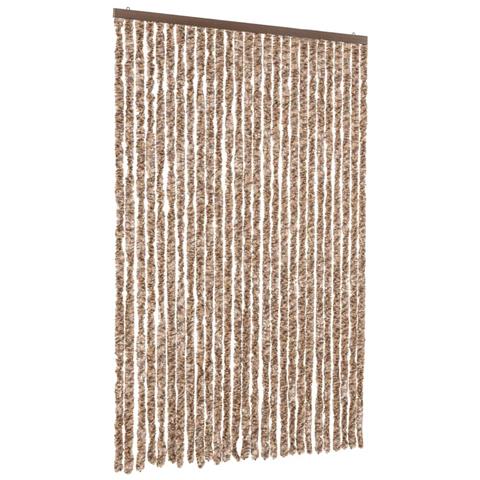 Tenda Antimosche Beige E Marrone Scuro 118x220 Cm In Ciniglia - Foto 2