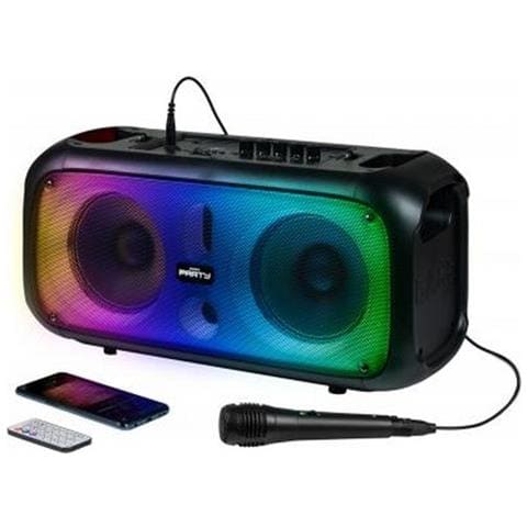 Speaker Bluetooth 200w Luminoso E Microfono Cablato E Telecomando, Nero - Foto 1