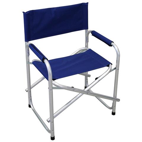Sedia Poltrona Chiudibile Da Campeggio In Alluminio Con Braccioli Reck - Blue - Foto 1