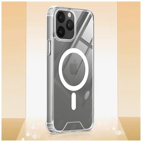 Cover Magsafe Per Iphone 12 Pro Max Silicone Gel Angoli Rinforzati - Foto 5
