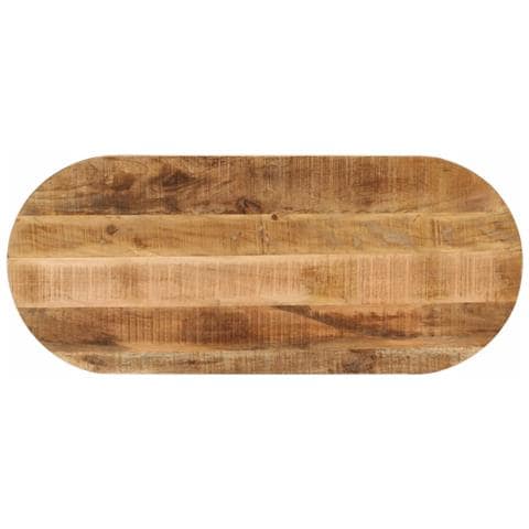 Piano Tavolo 120x50x2,5 Cm Ovale Legno Massello Grezzo Di Mango - Foto 1