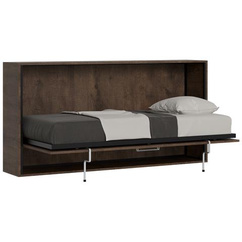 Letto Kando Singolo Orizzontale Noce Con Materasso - Foto 1