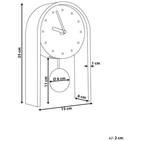 Orologio Da Tavolo Legno Scuro Ferden - Foto 6