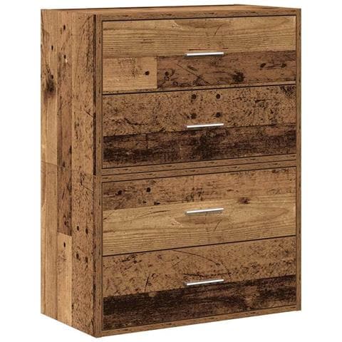 Armadi con 2 Cassetti 2 pz Legno Antico 60x31x40 cm Truciolato - Foto 1