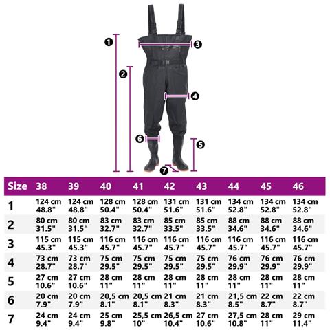 Wader con Stivali e Cintura Nero Taglia 42 - Foto 2