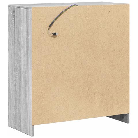 Credenza con LED Grigio Sonoma 77x34x85 cm in Legno Multistrato - Foto 2