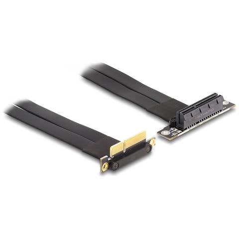 Scheda Riser PCI Express x4 maschio angolare a 90° per slot x4 angolare a 90° con cavo da 30 cm - Foto 1