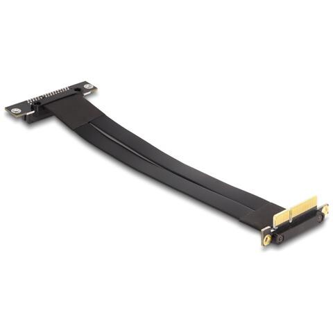 Scheda Riser PCI Express x4 maschio angolare a 90° per slot x4 angolare a 90° con cavo da 30 cm - Foto 2