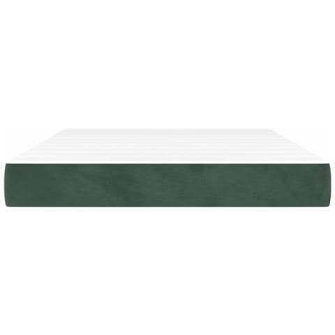 Materasso A Molle Verde Scuro 140x210x20 Cm In Velluto - Foto 3