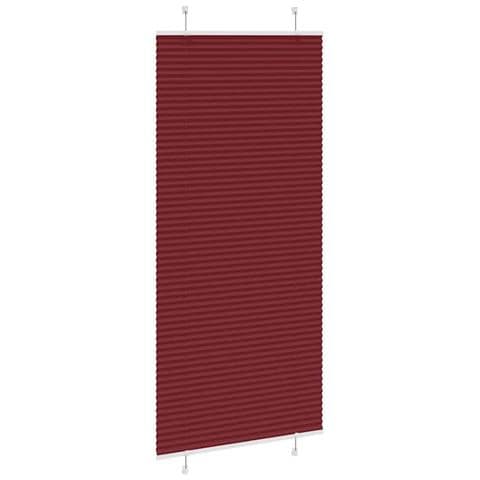 Tenda Plissettata Rosso Bordeaux 85x200 Cm Larghezza Tessuto - Foto 2
