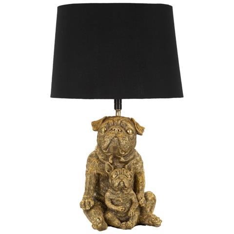 Lampada Da Tavolo Cane 1 - Nero - Poliresina - 26x26x43,8 Cm - Foto 1