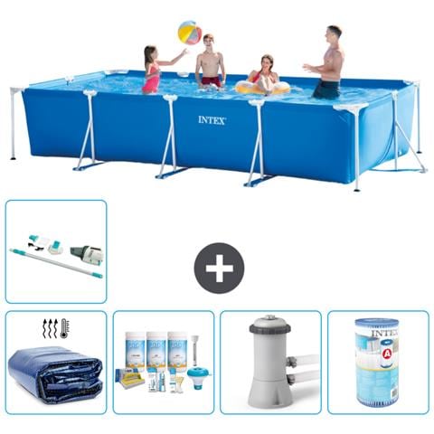 Piscina Fuori Terra - Rettangolo - 450x220x84 Cm - Blu - Include Accessori Coordinati A253 - Foto 1