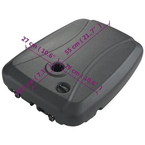 Lusso Casadino - Base Per Ombrellone Nera - Foto 5