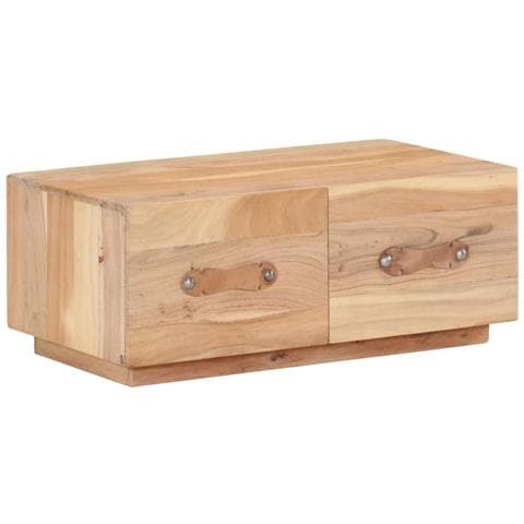 Lusso Casadino -  Tavolino Da Salotto 90x50x35 Cm In Legno Massello Di Recupero - Foto 2
