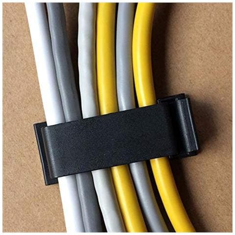 Portacavi Autoadesivo Per Cavi Multipli, Confezione Da 10 Nero - Foto 6
