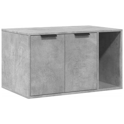 Recinto Lettiera Gatti Grigio Cemento 60x40x40 cm in Truciolato - Foto 1