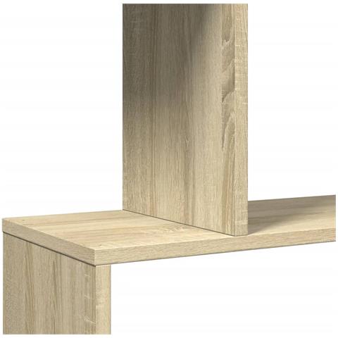 Libreria Divisorio 4 Ripiani Sonoma 70x24x129 cm in Truciolato - Foto 9