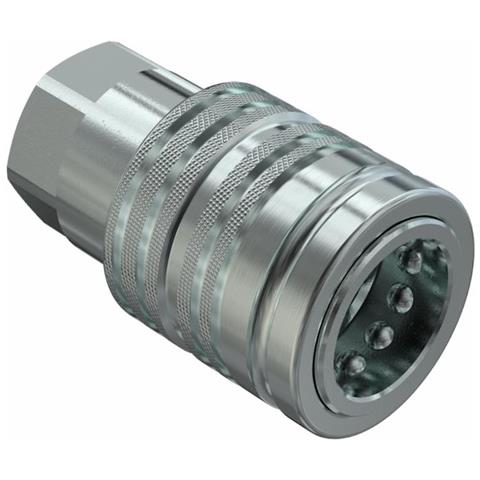 Innesto Rapido Valvola Femmina Push-pull 1/2"" Npt Confezione Da 5 Pezzi - Foto 1