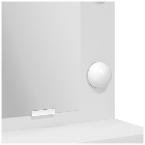 Toeletta  con luci LED, Bianca, 79x41x135 cm - Foto 9