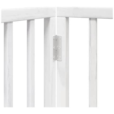 Cancello Cani Porta Pieghevole Bianco 12 Pannelli 600 cm Pioppo - Foto 9