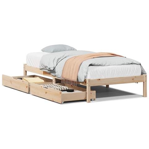 Letto senza Materasso 90x190 cm in Legno Massello di Pino - Foto 1